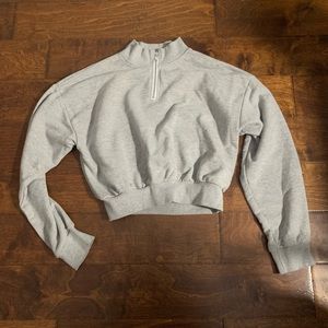 Forever 21 cropped half zip sweater